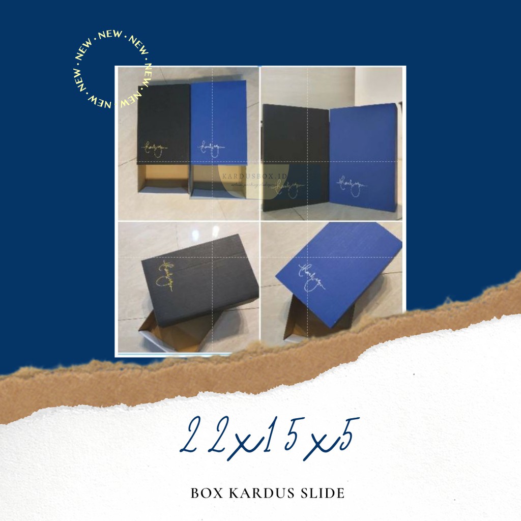 

BOX PACKAGING/GIFT BOX/BOX HAMPERS/SLIDE/KARTON 22X15X5