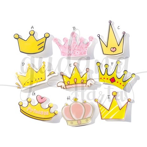 Pin Akrilik Crown Pin Bross Akrilik  Mahkota Lucu GH 208455