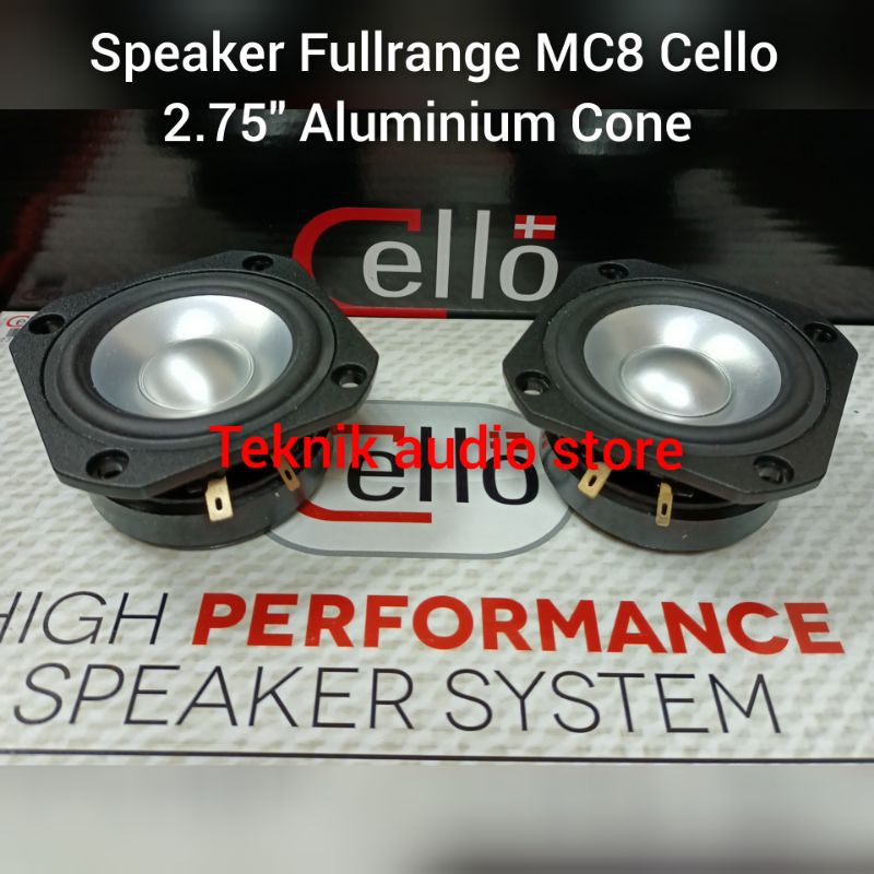 Speaker Fullrange 2.75inch Cello MC8 Aluminium Cone