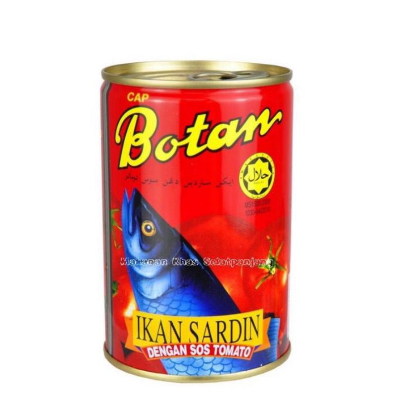 

Ikan Sarden Botan Ikan Sardin Dengan Sos Tomato Halal 425Gram