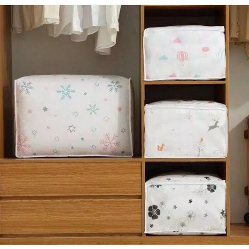 STORAGE BAG SELIMUT TEMPAT PENYIMPANAN BED COVER PAKAIAN WATERPROOF