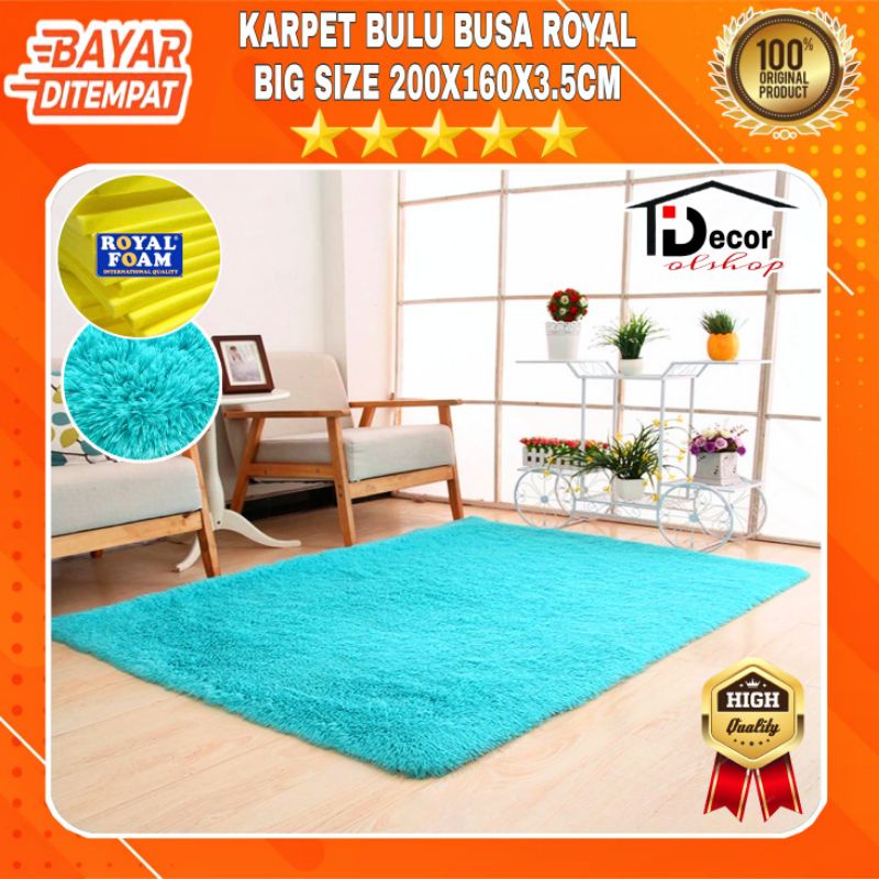 Karpet bulu empuk ukuran besar uk 200x160x3,5cm