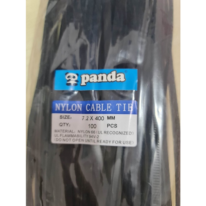 

Kabel Ties Bisa Buka PANDA 40cm lebar 7.2mm HITAM -Reusable Cable Ties Flash Sale
