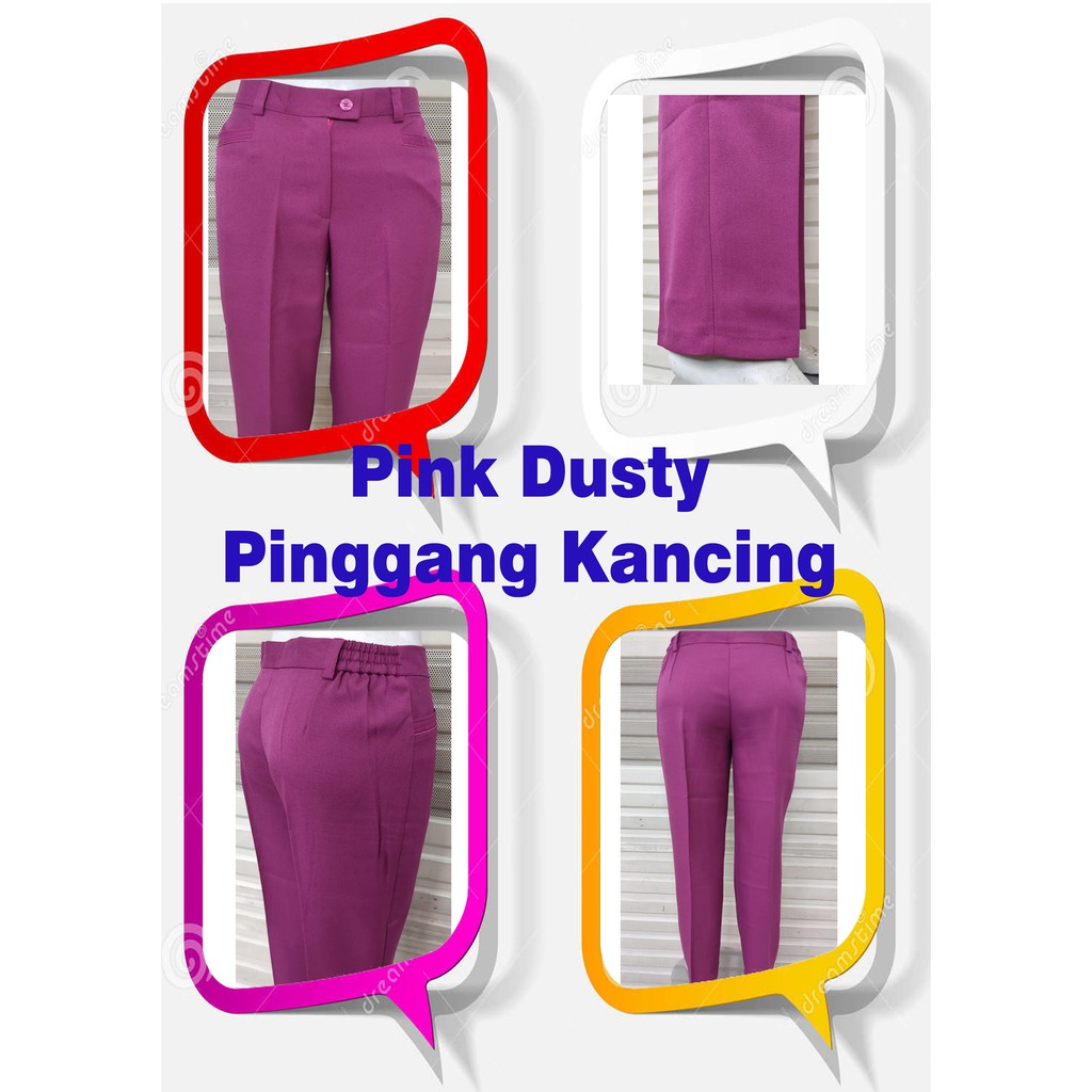 Celana Bahan-celana Wanita Karir-Celana pinggang Kancing-Celana kantor 2021