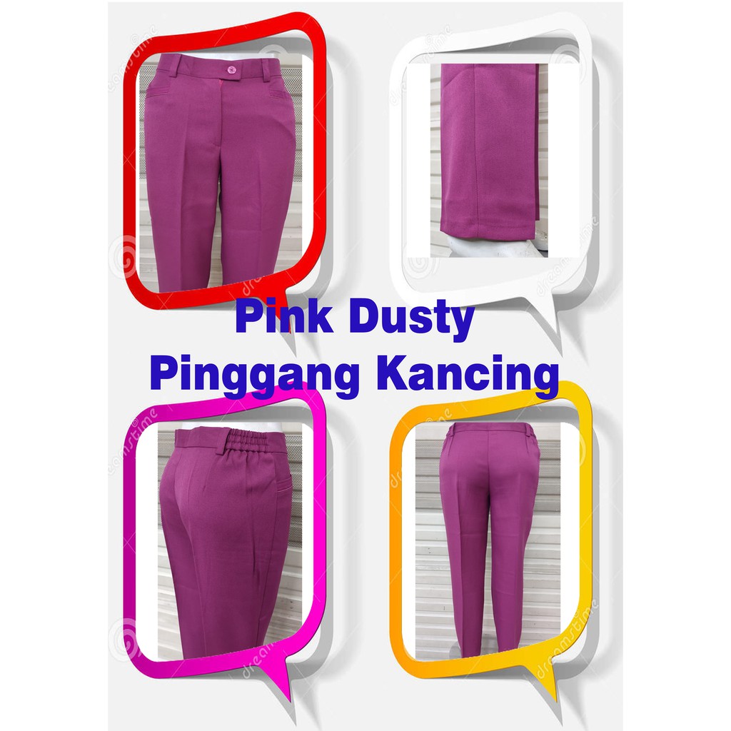 Celana Bahan-celana Wanita Karir-Celana pinggang Kancing-Celana kantor 2021