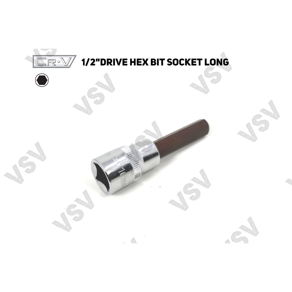 Gestar Hex Bit Socket Long 1/2&quot;Dr 17mm Kunci L Shock Sock