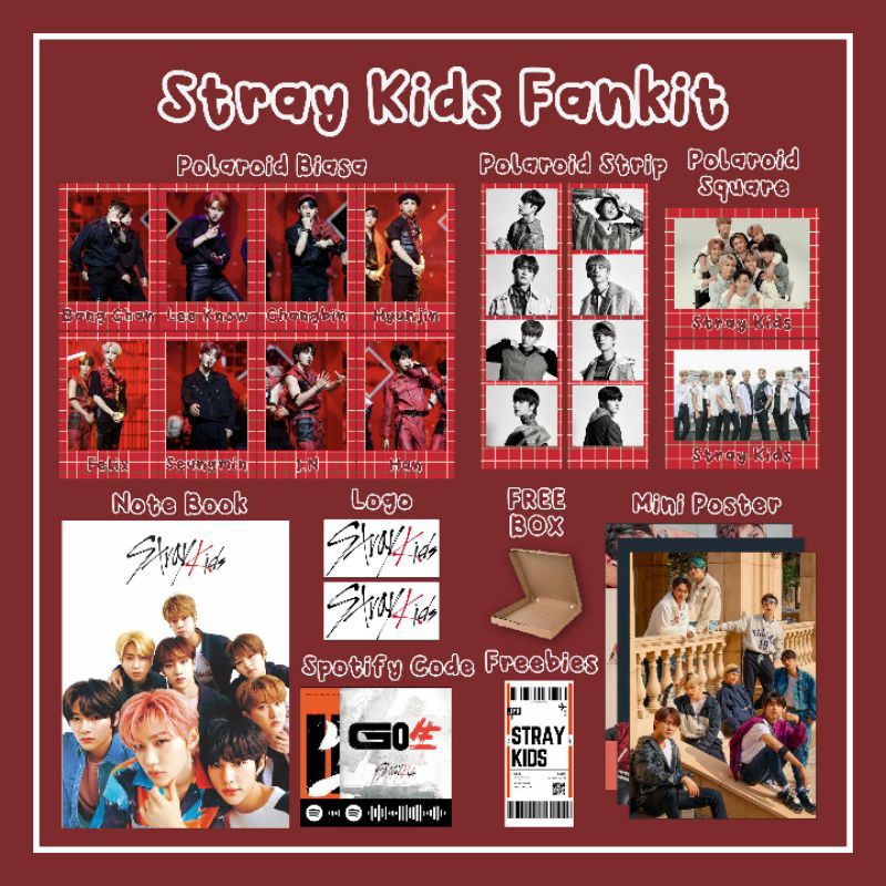 [PROMO] K-POP STRAY KIDS MINI FANKIT / FANKIT STRAY KIDS / PAKET HEMAT STRAY KIDS / STRAY KIDS KIT