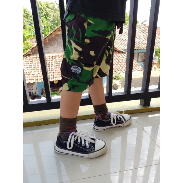 Celana Pendek Anak Cargo Umur 2-7 Tahun | KAIN KATUN DRILL