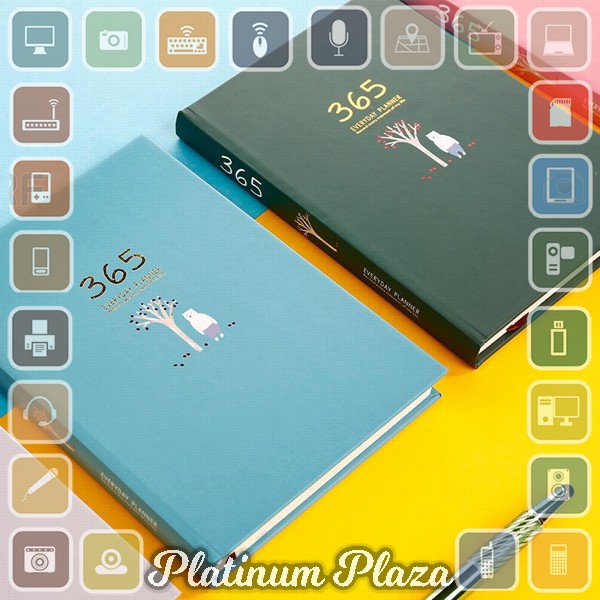 DingDangTu Buku Diary 365 Hari Hardcover - DDT-4083-32 - Sky Blue`9F93X3-