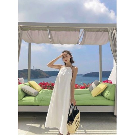 D-25016 Cute White Korean Casual Dress PREMIUM