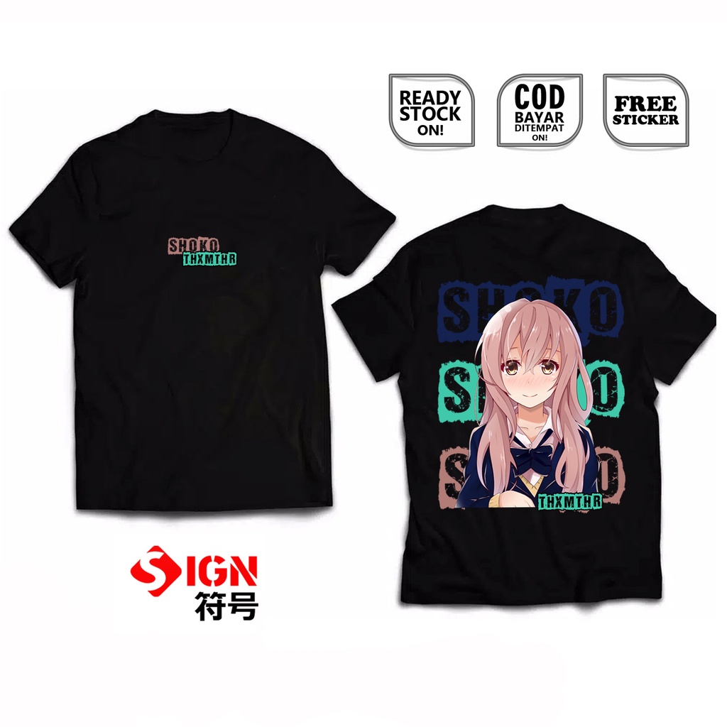 KAOS SHOUKO NISHIMIYA A SILENT VOICE SHOKO SHOU CHAN WAIFU ANIME MANGA MIYOKO SAHARA NAOKA UENO MIKI KAWAI TOMOHIRO NAGATSUKA SATOSHI MASHIBA KAZUKI SHIMADA YUZURU YAEKO ITO SHOYA BAJU JEPANG JAPAN CULTURE - SIGN CLOTH