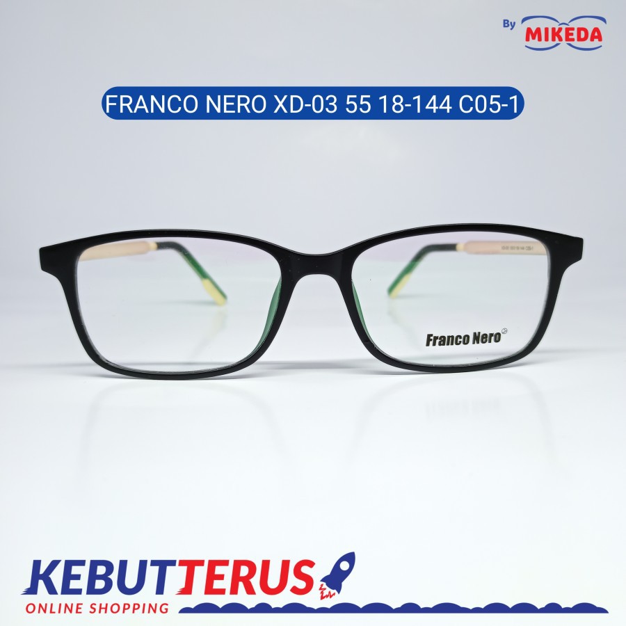 Mikeda - Frame Kacamata Franco Nero Xd-03 C05 -1 + Lensa(Minus/Cylinder)