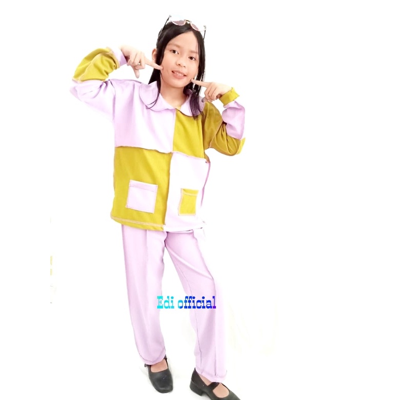 Fashion Anak Perempuan Set Baju Anak Terbalik terbaru  2 sd 12 Thn