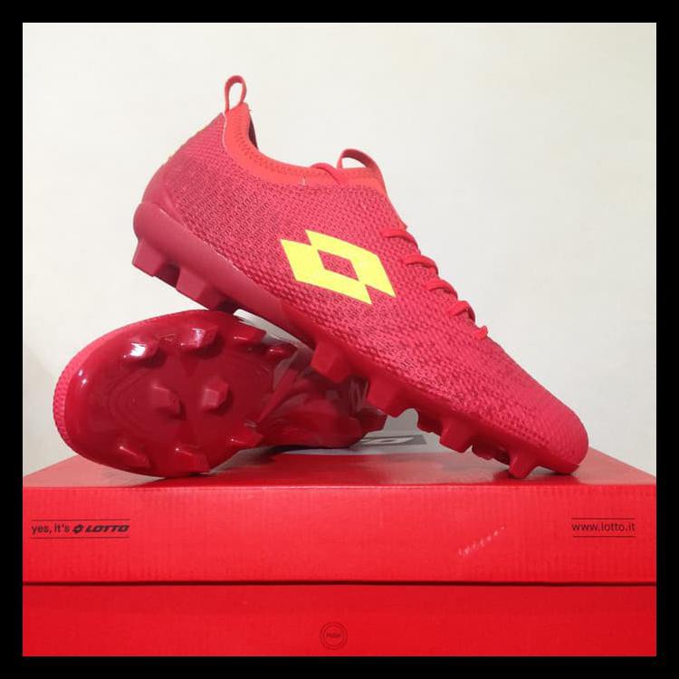 PALING LAKU SEPATU BOLA LOTTO SPARK FG SOLAR RED YELLOW L01010005 ORIGINAL BNIB PRODUK KEREN