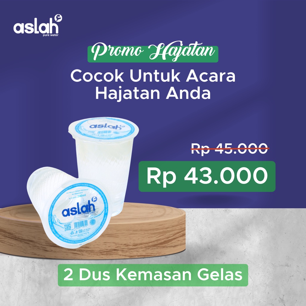 Jual Paket Hajatan Aslah 2 Dus Kemasan Gelas Shopee Indonesia 3242