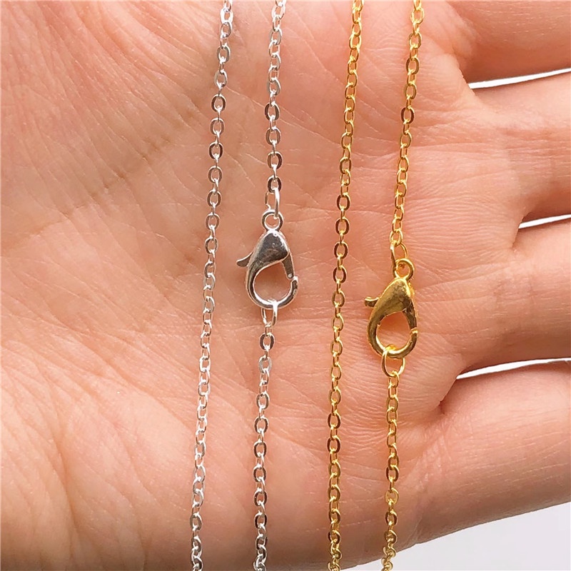 Kalung Rantai Ular Tipis Warna Silver / Gold Untuk Wanita