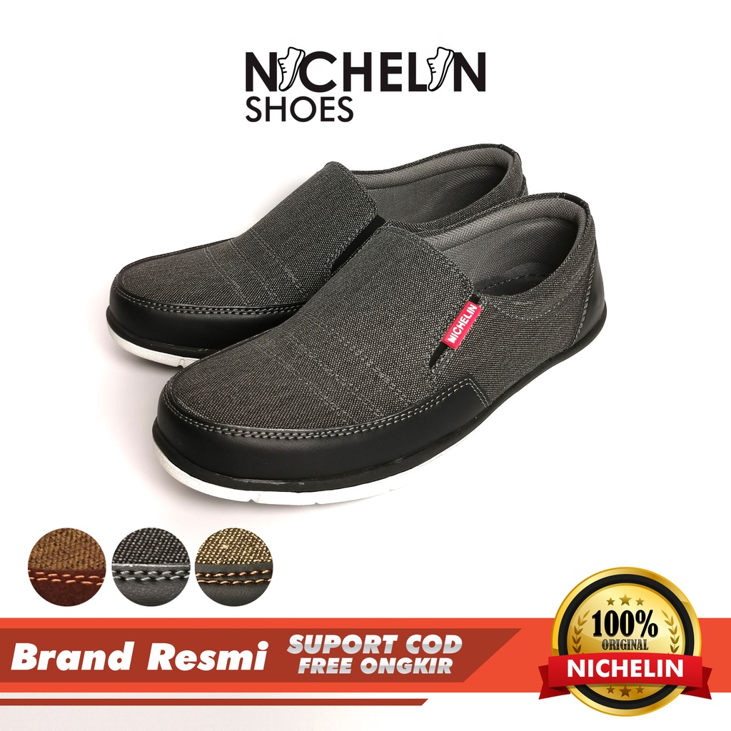 SEPATU NICHELIN PRIA / SEPATU CASUAL PRIA / SEPATU KASUAL FORMAL TERBARU / SEPATU SANTAI ORIGINAL NICHELIN