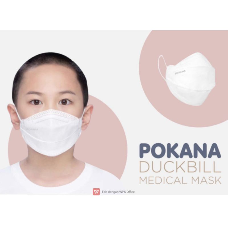 Pokana Duckbill 4ply Surgical Mask KIDS/Anak 1 box isi 25 pcs