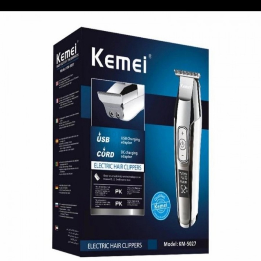 Alat Cukur Rambut Cas Kemei KM-5027 Lcd Display - Hair Trimmer Km 5027