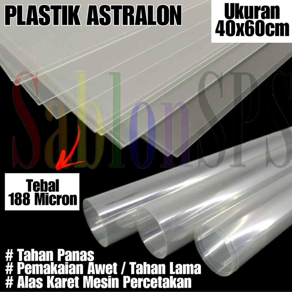 PLASTIK ASTRALON ALAS KARET SILINDER MESIN PERCETAKAN 188MC 40X60CM