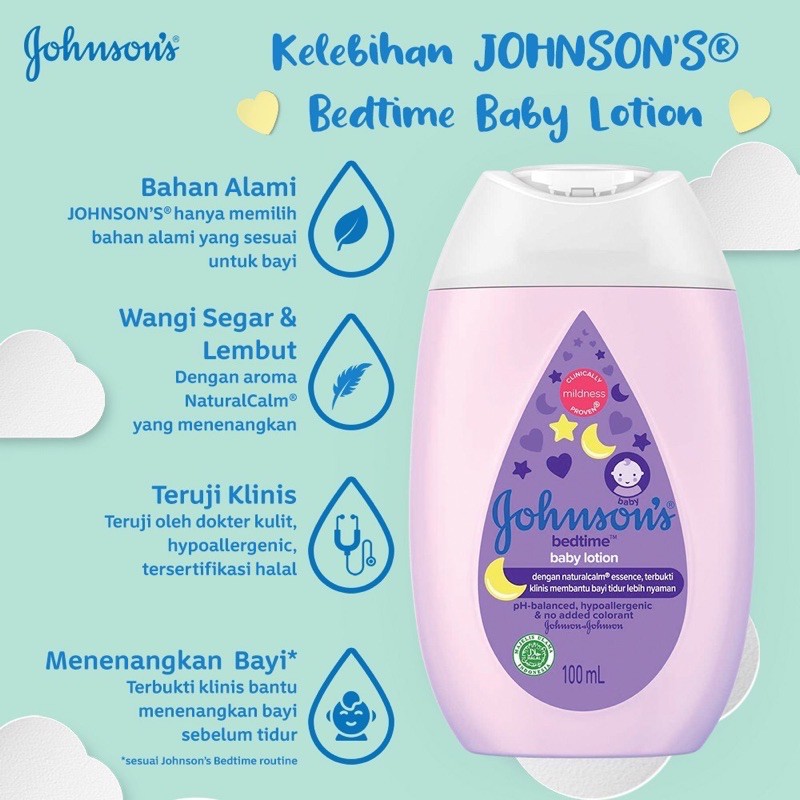 Johnson's jonson Baby Bedtime Lotion 100 &amp; 200ml / handbody bayi dan anak