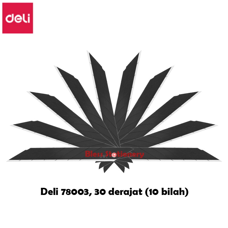 

Deli isi cutter 30 derajat HITAM isi ulang cuter runcing HITAM BLACK 30 Degree Cutter Blade Refill