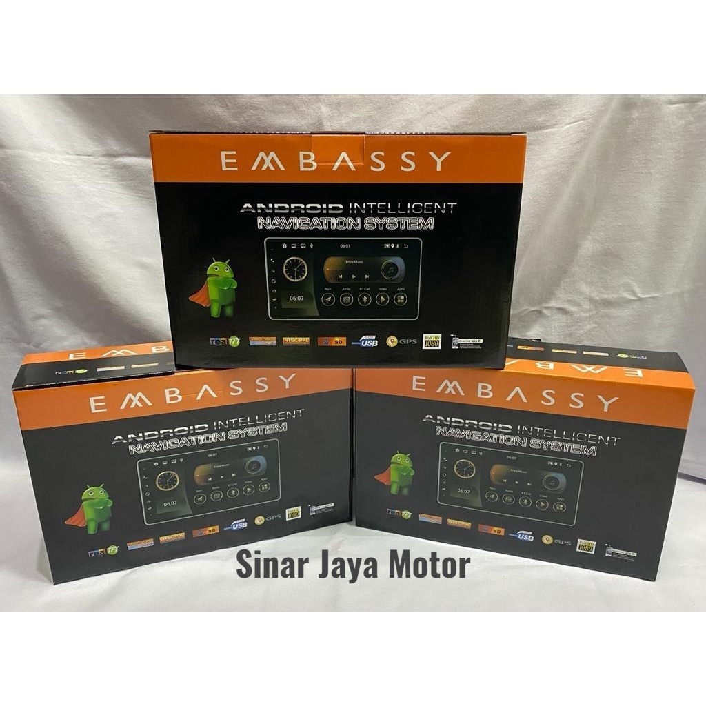 Headunit Doubledin android 10 inch embassy Ram 2/32gb Embassy Flamengo