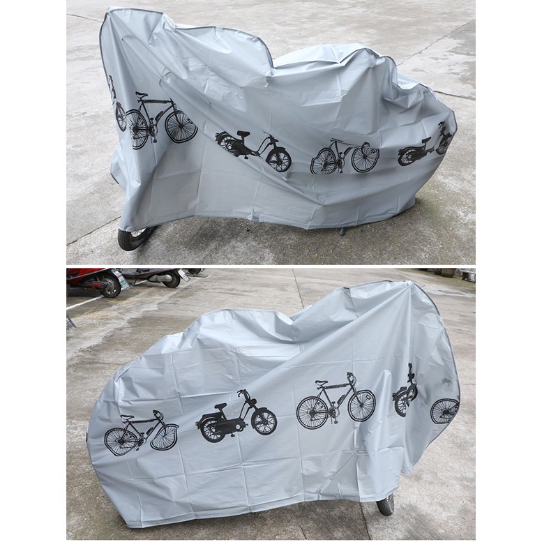 TaffSPORT Cover Sarung Pelindung Sepeda dan Motor Matic - UV-2000 - Gray