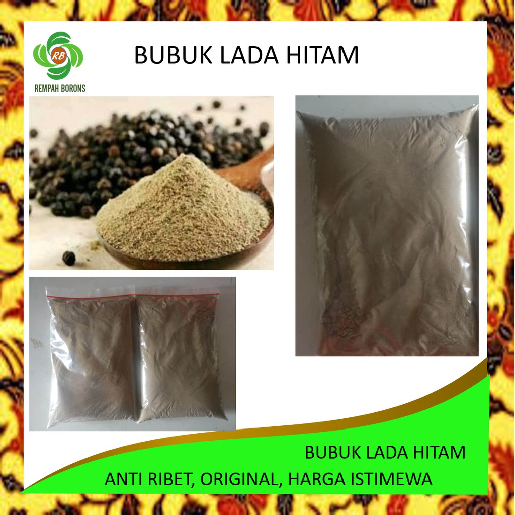

Bubuk Lada Hitam Halus, Bubuk Lada Hitam Kasar 250 gr, 500 gr, 1 kg