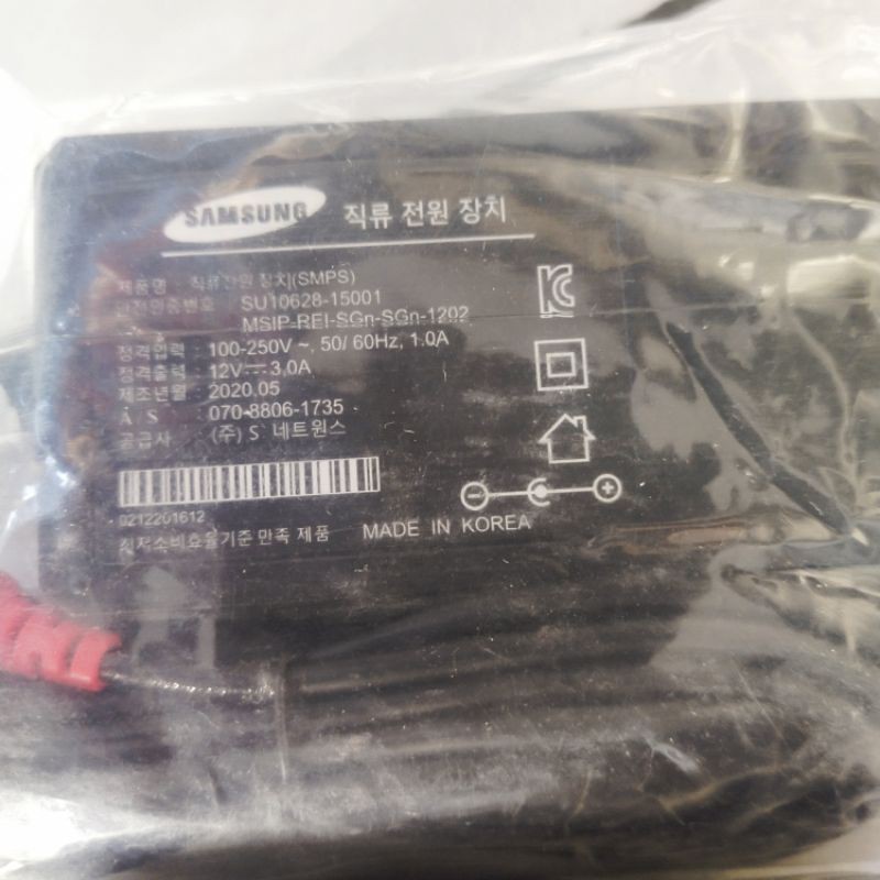 adaptor 3 ampere 12v samsung