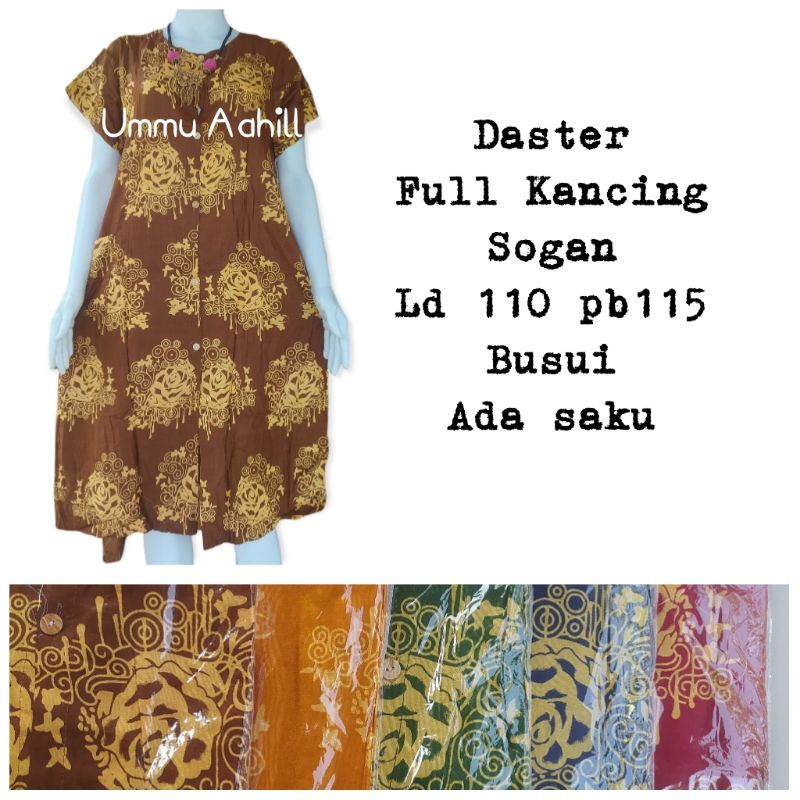 Daster Busui Jumbo Kancing Depan Full