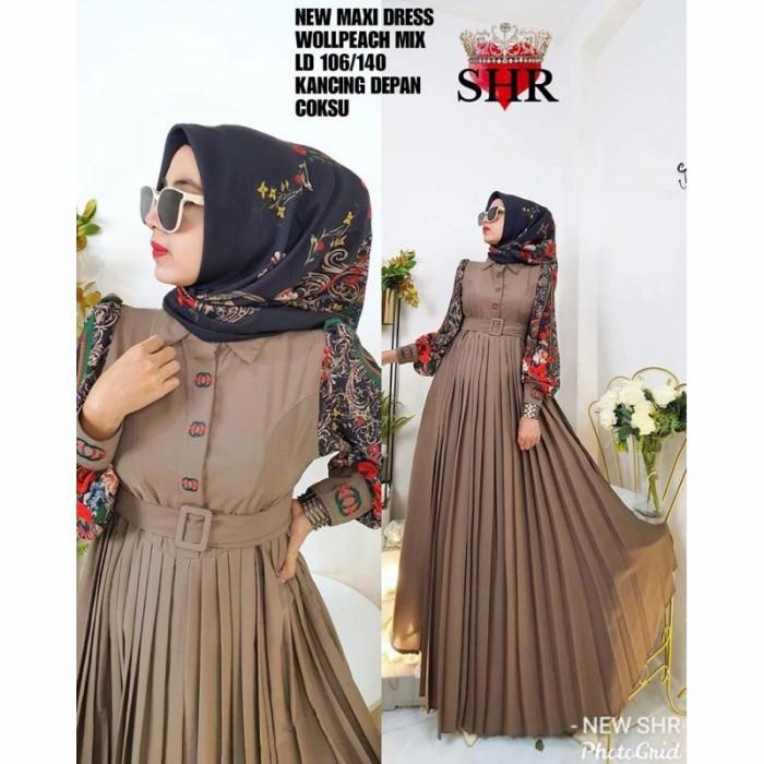Dress | New Maxi Dress Shr Gucci Maxi Gucci Gamis Wollpeach Premium Busui Terbaru Ready Stock