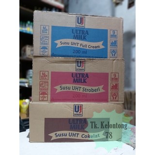 Jual Ultra Milk UHT 200 mL Susu Ultra 200 mL UHT - 1 DUS (24 PCS