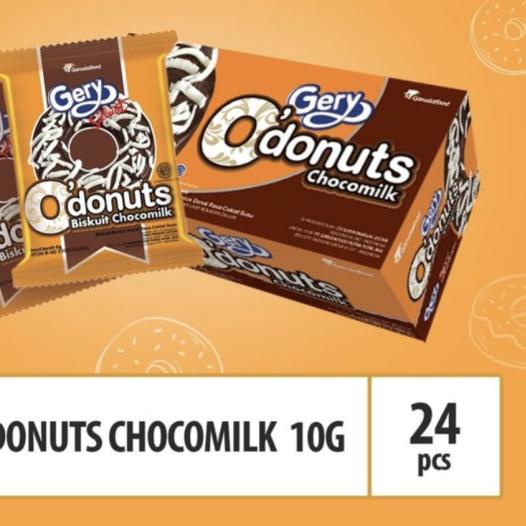 

♡ Gery O Donuts Chocomilk 10 gram ( 1 box isi 24 pcs ) ♤