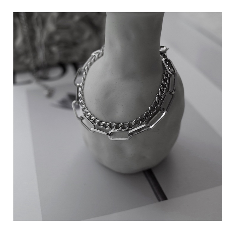 Hollow Chain Double-layer Bracelet Accessories Simple Hip Hop Trend