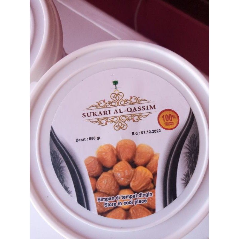 

kurma sukari ember al qashim premium bucket 850gram