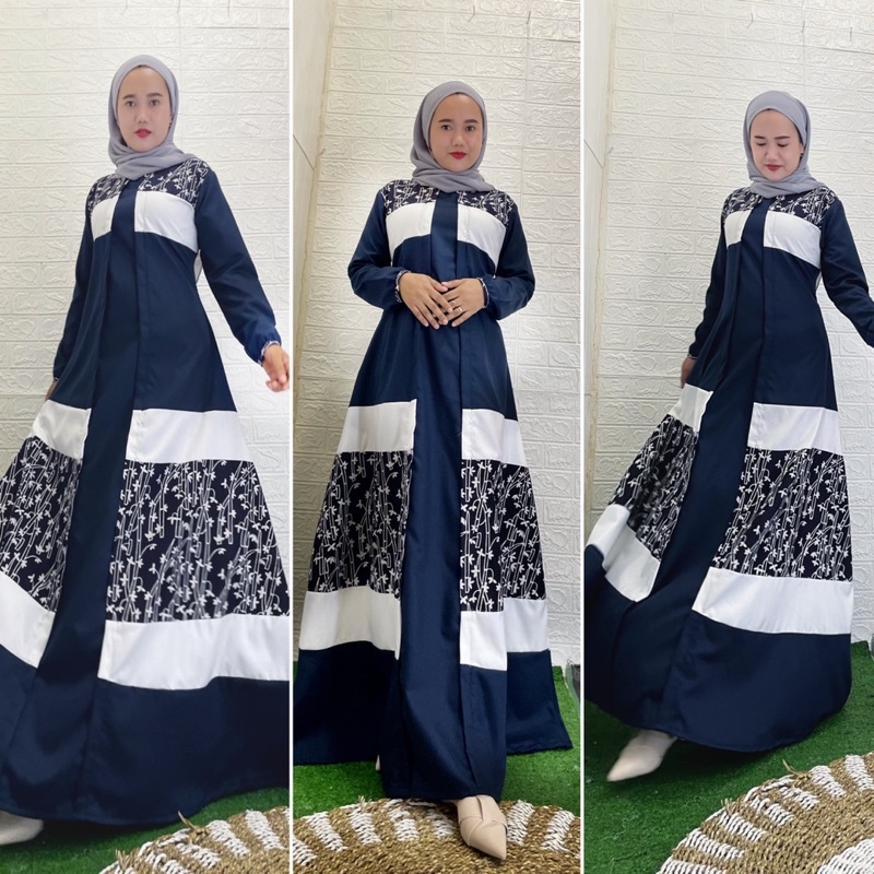 gamis kombinasi batik cap/G17/by Positive boutique