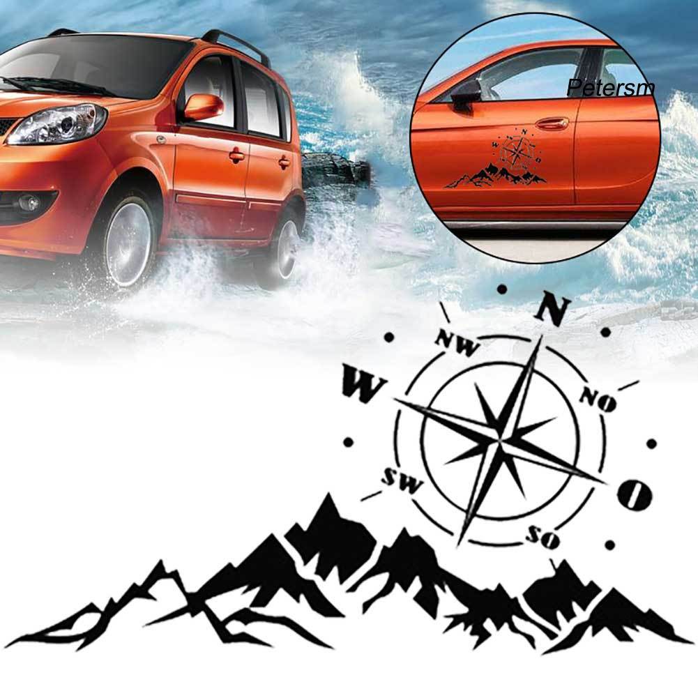 YE*Compass Mountains Car-Styling SUV Off-road Reflective Decals Sticker Decoration