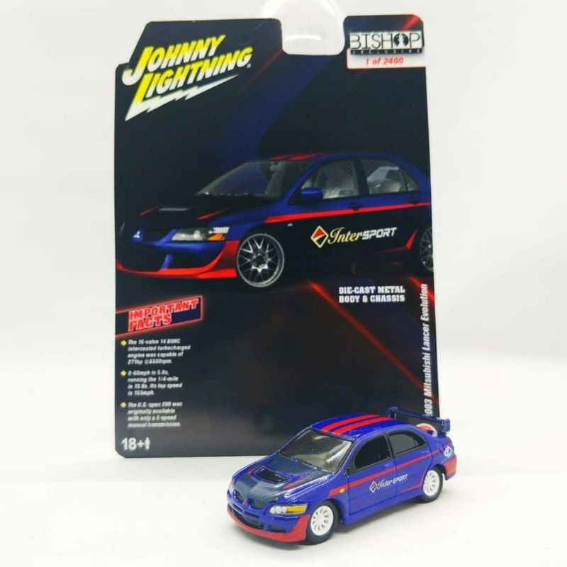 johnny lightning 2003 mitsubishi lancer evolution intersport