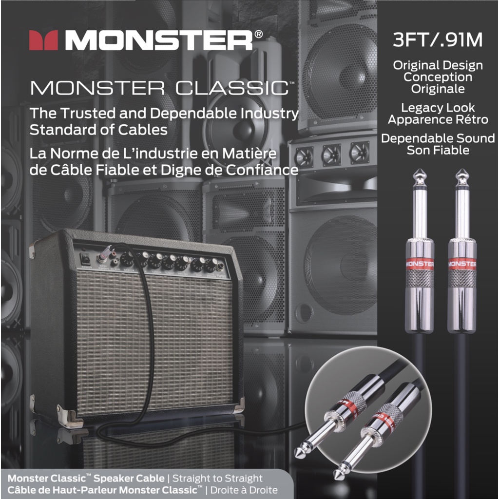 Monster® Prolink Monster Classic™ 3 ft Speaker Cable - Straight to Straight