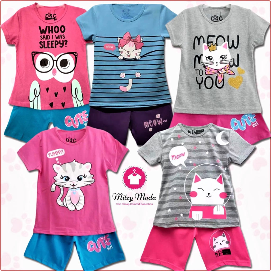 Setelan Baju  Anak  Kucing Owl Kaos Karakter Anak  