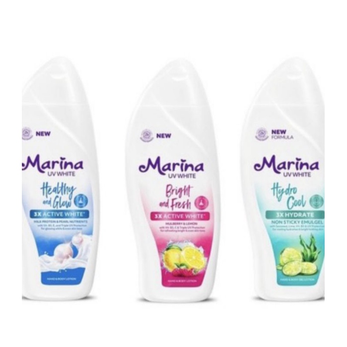 Marina UV White Hand Body Lotion 92 ml &amp; 185 ml.