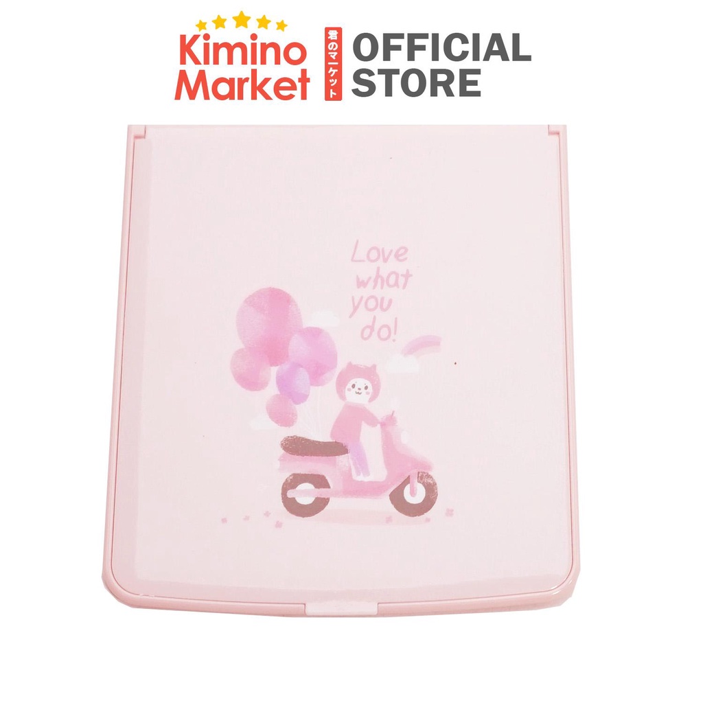 Cermin Portable Jumbo Travelling 16x17 cm Mirror Beauty dengan Sisir