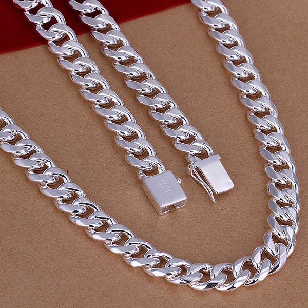 Kalung Bahan Stainless Steel Warna Silver Ukuran 10MM Untuk Wanita