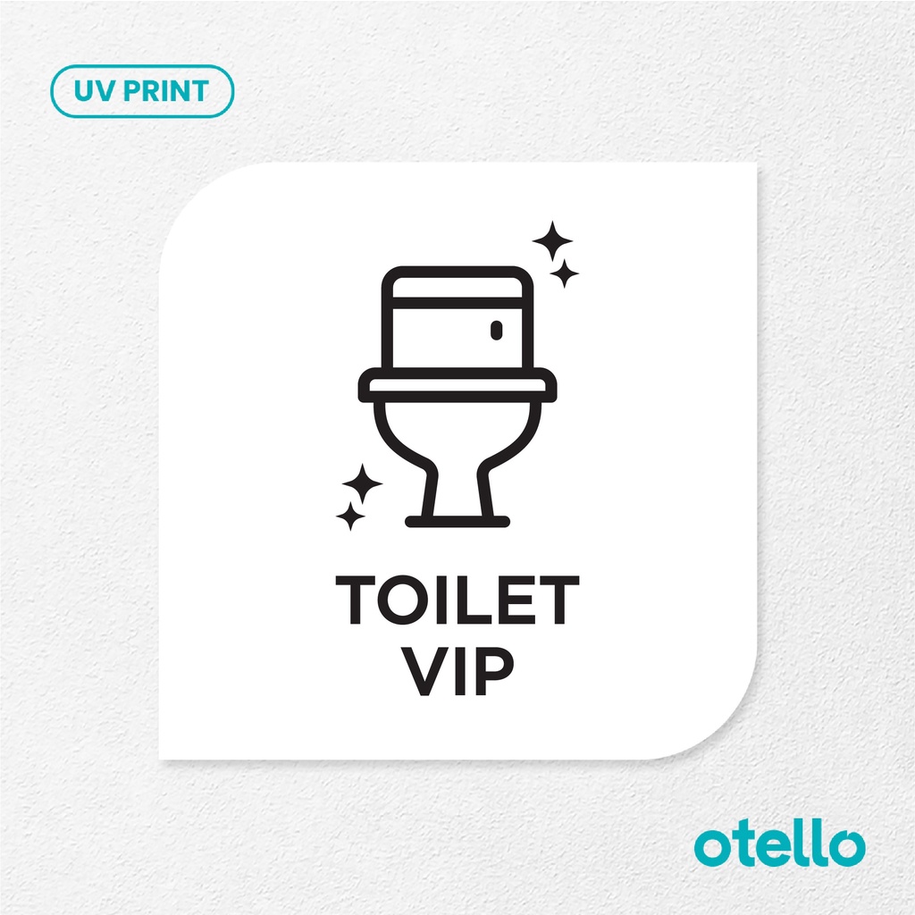 Toilet VIP Signage Board Akrilik Tempel Dinding Papan Acrylic Restoran Dinding Petunjuk Toko Cafe