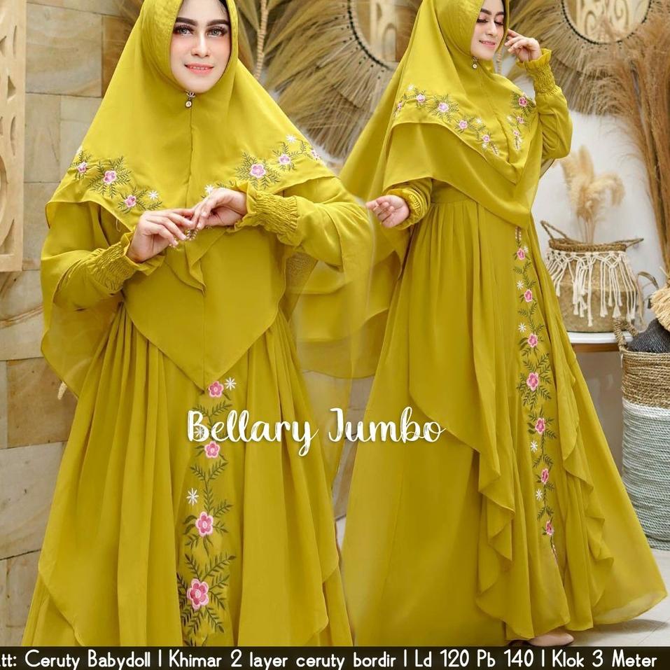 Bagus Banget.. BELLARY SYARII JUMBO LD 120cm BY MMC/GAMIS JUMBO/BAJU MUSLIM JUMBO/BUSANA MUSLIM JUMB