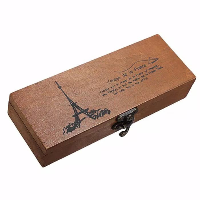 

Kotak Kayu Retro Wooden Case Storage Box Vintage Tempat Pensil