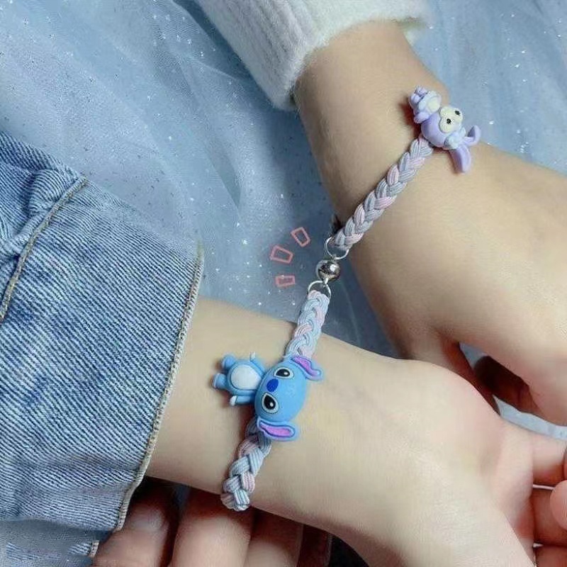 Gelang Magnet Cartoon Couple Bracelet Persahabatan / Gelang Couple Cartoon