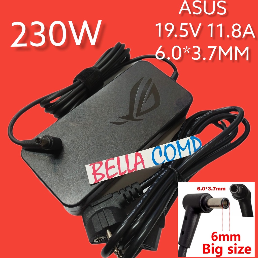 ADAPTOR CHARGER LAPTOP ASUS ROG 19.5V 11.8A 230W 6.0*3.7mm ADP-230GB B Compatibble FOR ASUS ROG Strix G531GV-DB76 , GL503VS, GL504GS, GL504GV, GL504GW, GL702VS, GL703GS, GL704GV