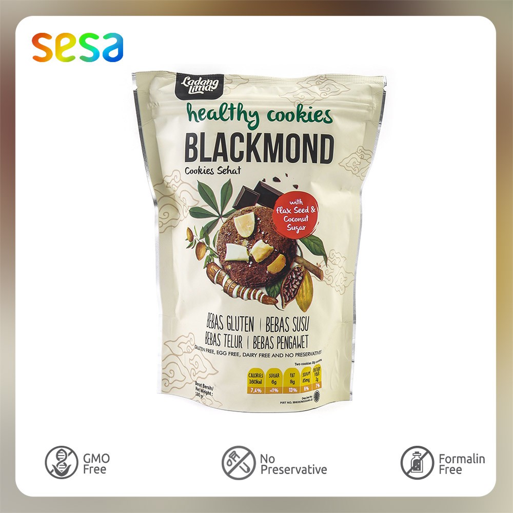 Ladang Lima - Blackmond Cookies 180 g | Snack Bebas Gluten, Gluten Free